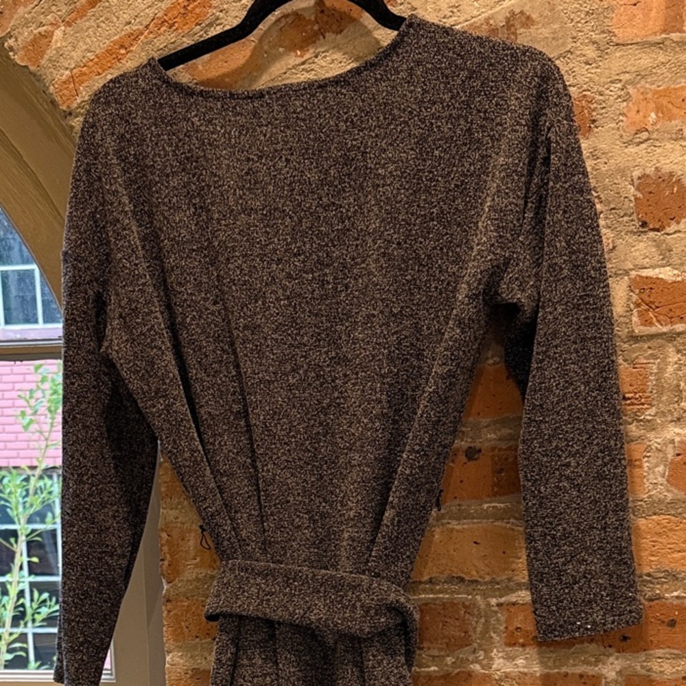 Ann Taylor Factory Charcoal Long Sleeve Dress - Picture 4 of 5